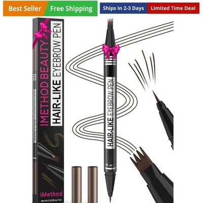 Microblading Eyebrow Pen - Eyebrow Pencil Magical 2-in-1 Dual-Ended Eye Brow ...