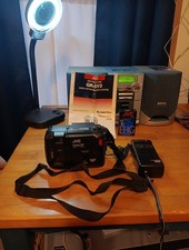 JVC GR-SV3 Compact VHS Video Camcorder Bundle Tested  Working Battery/Charger