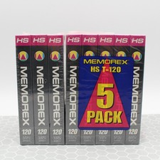 Memorex HS T-120 High Standard Blank VHS Tapes Lot of 8 New Sealed