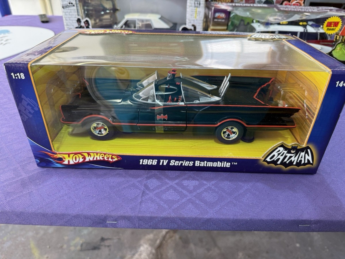 Hot Wheels 1:18 Scale 1966 TV Series Batmobile Diecast Black