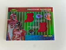 2001 bowman best Franchise Favorites Tony Gonzales/Jimmy Smith game used