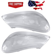 Pair For 2008-2010 Porsche Cayenne Headlight Lens Covers Replacement Clear Shell