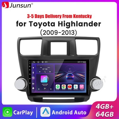 4+64G Android 15 CarPlay For Toyota Highlander 2009-13 Car Stereo Radio GPS Navi