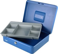 HMF Geldkassette Geldzählkassette blau Geldbox Geldkasse Sparkassette