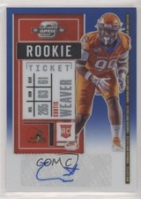 2020 Contenders Optic Rookie Ticket Blue Prizm 58/99 Curtis Weaver #185 Auto ey6