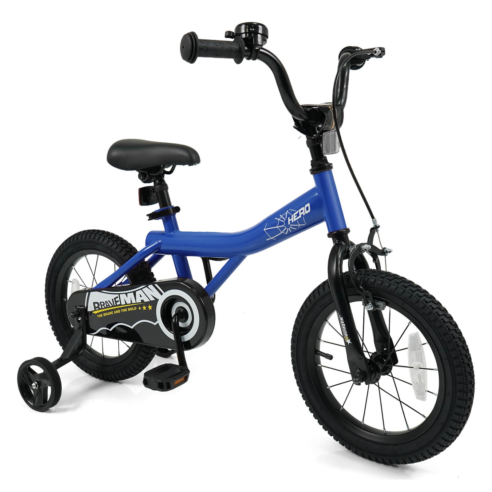 Kids Bike, 14 Inch Bicycle for Children w/Removable Training Wheels, Dual Brakes