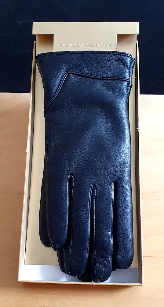 LAMBSKIN LEATHER GLOVES WARM WINTER THICK PLUSH LINED TOUCH CONTROL M VISLIVIN