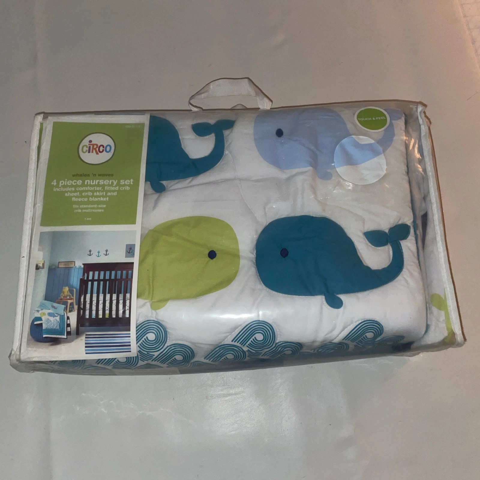 New Circo Whales N Waves 4Pc Crib Nursery Bedding Quilt Set Nautical Whale Blue
Opens in a new windo