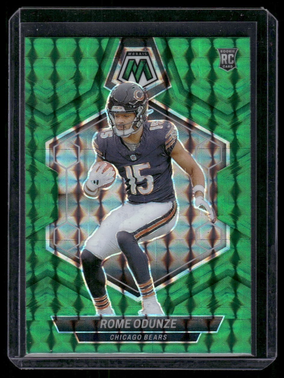 Rome Odunze 2024 Mosaic Green Prizm Rookie Rc #309 Chicago Bears