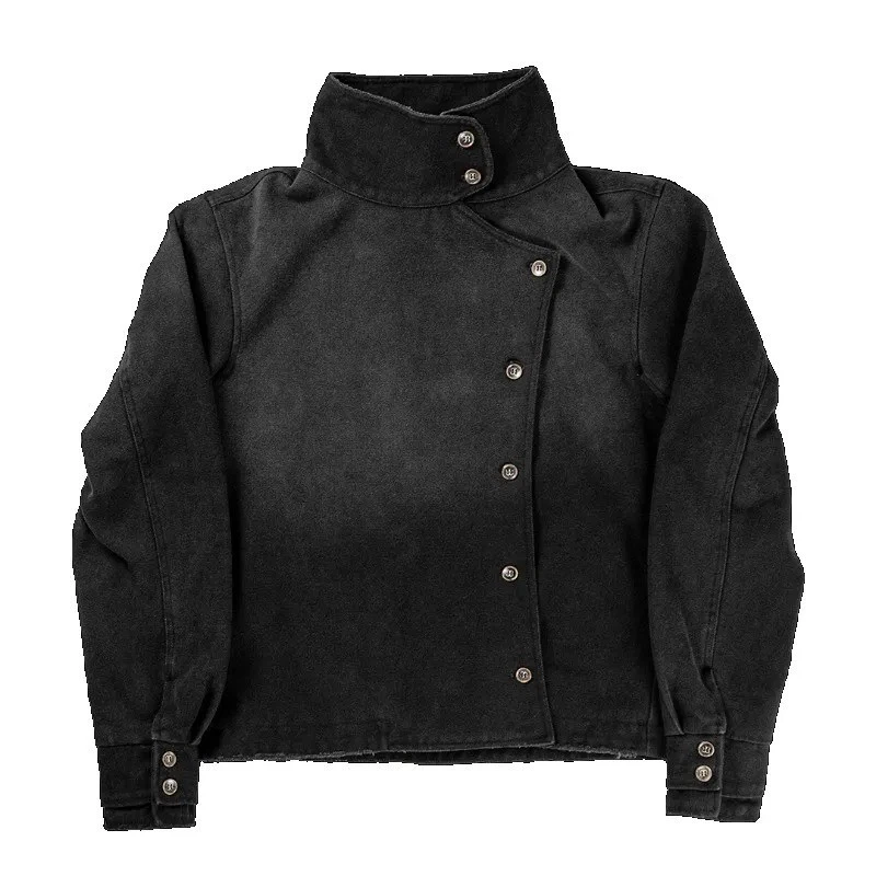 Y2K Vintage Wash Gothic Fencing Jacket Unisex Harajuku Streetwear image 2