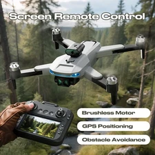 Brushless GPS Drone with RC Screen Optical Flow Obstacle Avoidance Auto Return