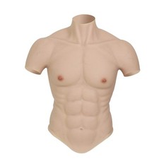 Male Chest Silicone Muscle Suit Realistic Mens Silicone Chest Cosplay Fake Mu...