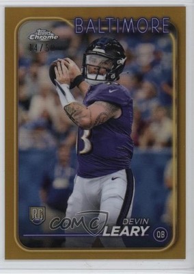 2024 Topps Chrome Rookies Gold Refractor 14/50 Devin Leary #248 Rookie RC 1s9z