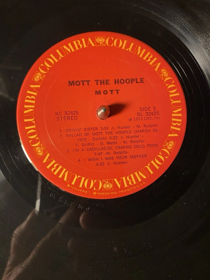 Mott the Hoople Mott (1973, Stereo) LP Gatefold (KC 32425) Columbia Foto 4 de 4