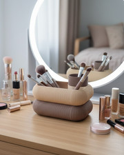 Organizzatore Porta Trucchi e Make-up Design Moderno - Caffelatte e Cacao