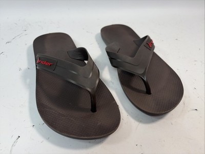 Rider Grendene Flip Flops, Brown, Size 8/9