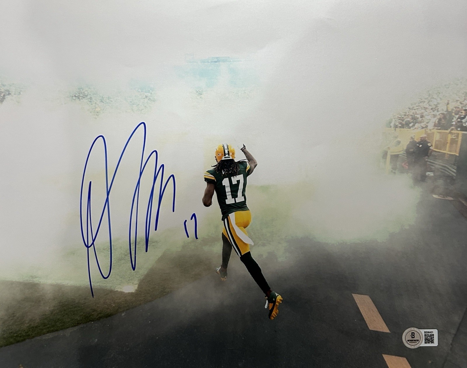 davante adams Autographed Signed Green Bay Packers 11x14 Photo Beckett Authenticated Certified 
