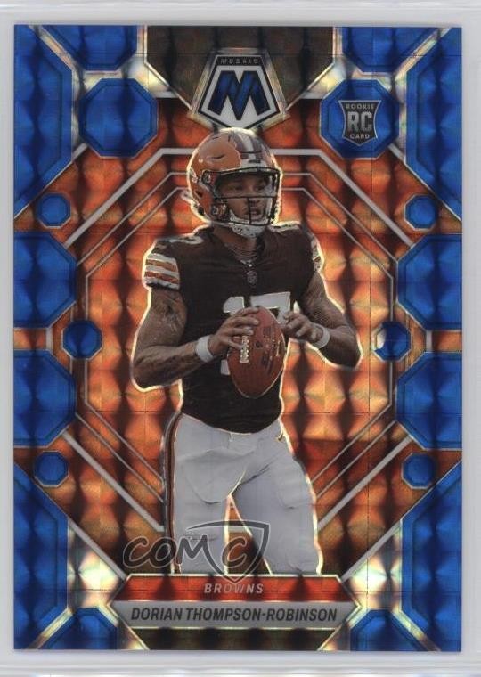 2023 Panini Mosaic Rookies Blue Prizm 91/99 Dorian Thompson-Robinson #316 u6m