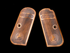 Custom Made Walnut Wood Grips Fits Colt 1903 Checkered-2x-logo Custom Made Walnut Wood Grips Fits Colt 1903 Checkered-2x-logo