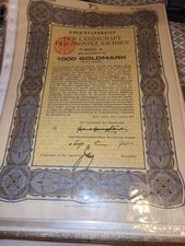 1000 Goldmark Gold-Pfandbrief 1927 &ndash; Landschaft Provinz Sachsen &ndash; historisch