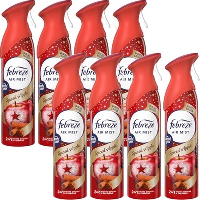 8x Febreze Lufterfrischer Spray - Spiced Apple - 185ml - mit GRATIS Kühlschrankmagnet