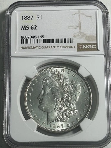 1887 Morgan Dollar $1 NGC MS 62 Philadelphia Silver Coin 8687048-165