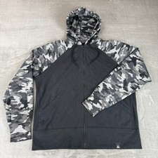 American Giant Classic Full Zip Hoodie Mens XXL Black Camo Heavy 168 USA NWOT