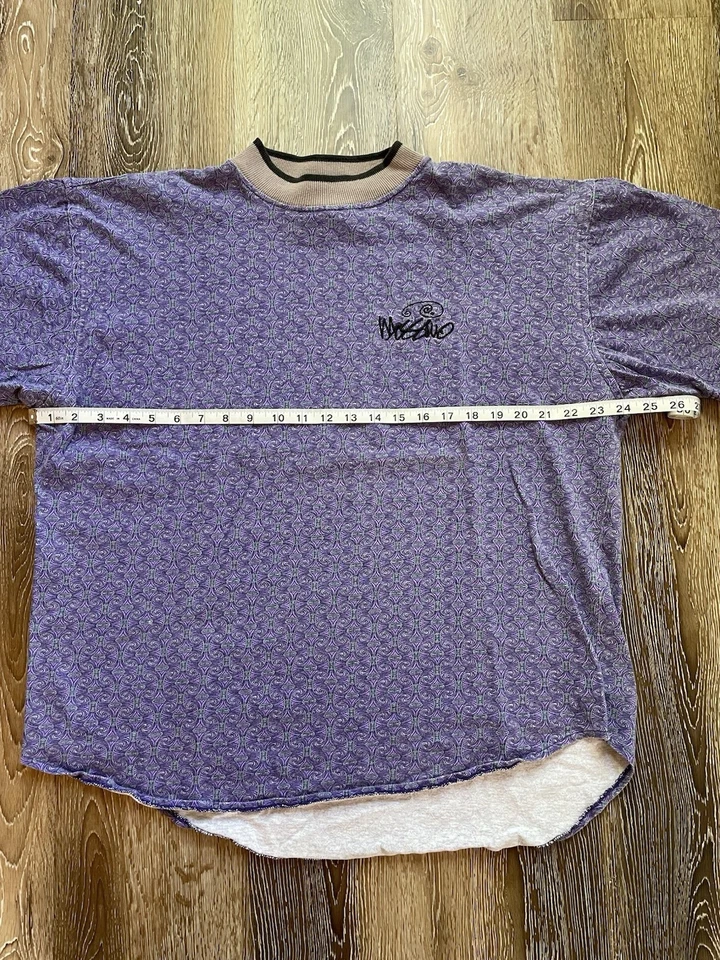 Camiseta Mossimo Vintage “Púrpura Psicodélico” Hecha en EE. UU. Estampado Geométrico (M) Mediana Foto 3 de 4