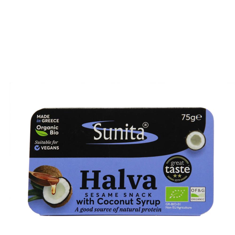 Sunita Organic Halva with Coconut Syrup 75g Sesame Sweet