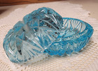 Boyd Crystal Art Glass DIAMOND PUFF Trinket Covered Dish in SKY BLUE — photo 2