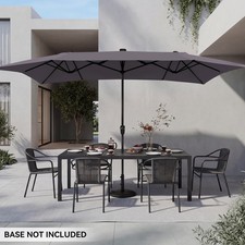 4*2m Large Parasol Double-Sided Patio Umbrella Outdoor Garden Sunshade Shelter