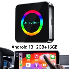 Wireless Carplay & Android Auto AI Box Adapter with Google Play Netflix YouTube