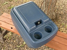 80-91 Ford F150 F250 Bronco Blue Center Console With Key 80-91 Ford F150 F250 Bronco Blue Center Console With Key