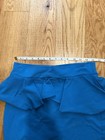 bebe Blue Solid Ruffle Straight Pencil Mini Peplum Skirt Women’s Regular Size M — photo 5