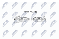 Antriebswelle NTY NPW-KA-323 FüR KIA CEE ED SW PRO Crdi 140