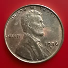 1936-S Lincoln Wheat Penny Cent - Gem BU Red See Pics For Condition 551
