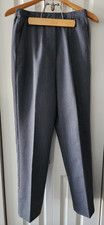 Vintage Ladie's Draper's Essentials Grey Pleated Slacks Slanted Pockets-Size 10