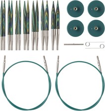 Knit Picks Caspian Wood Short Interchangeable Knitting Needles Set US 4-10