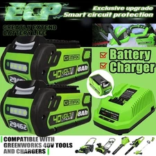 40V 6.0/8.0AH For Greenworks G-MAX 40V Lithium Battery 29472 29462 29252 20202