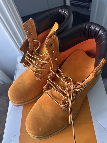 Timberland 10061024 Men's Premium 6" Waterproof Boots - Wheat Nubuck, Size 12