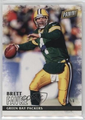 2016 Panini Black Friday Football Thick Stock 18/50 Brett Favre #50 HOF 04br