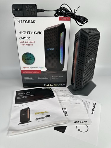 NETGEAR Nighthawk Model CM1100 Multi-Gig Speed Cable Modem DOCSIS 3.1