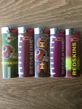 5 PC BIC Standard Regular Sized Premium Vinyl Wrapped Redskins Football Set