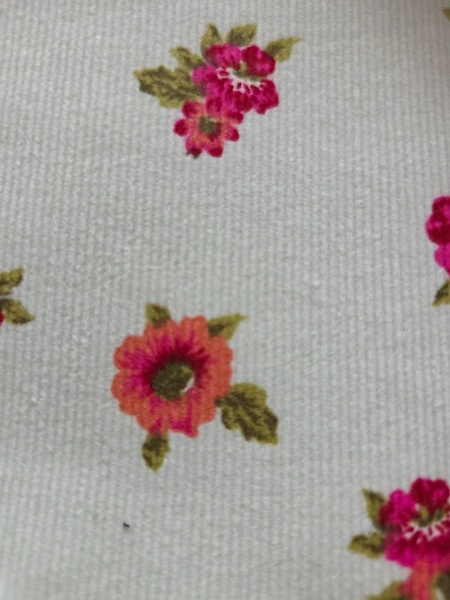 Floral Pinwale Corduroy Fabric 60” Wide 5 Yards Cotton Apparel