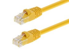 Cat5e Ethernet Patch Cable RJ45 Stranded 350Mhz UTP Copper Wire 24AWG 25' Yellow