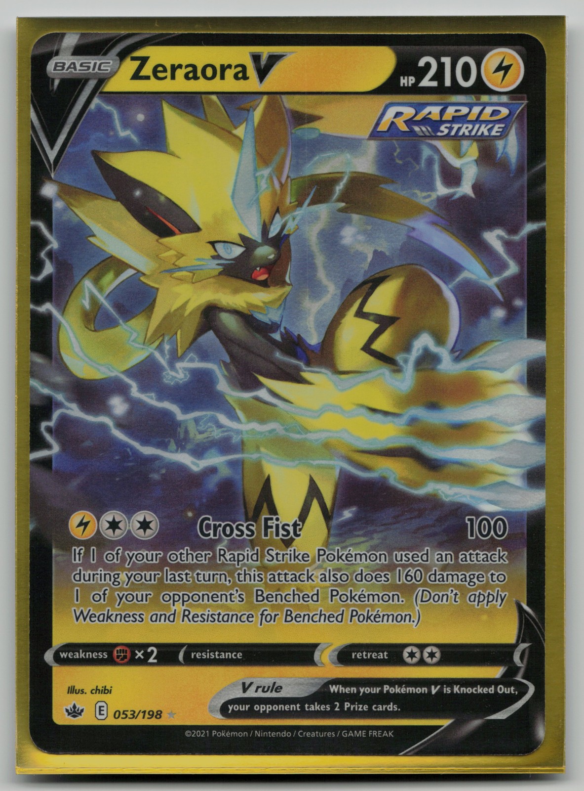 Zeraora V Ultra Rare Crown Zenith 053/159 NM