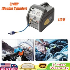 Refrigerant Recovery Machine 3/4HP Dual Cylinder HVAC Recycling Tool 60Hz 110V