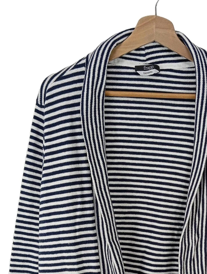 FRAPP Cardigan Damen Jacke Gr. DE 46 weiß-blau Casual-Look - Bild 3 von 4