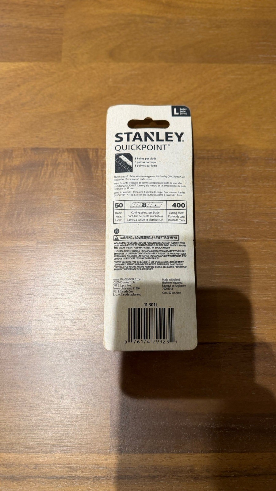 New PK50 STANLEY 11-301L Quick Point Snap-off Utility Blades, 18mm, L Series