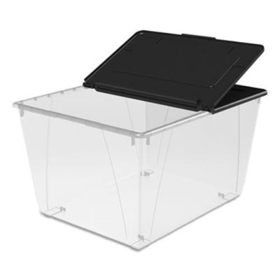 Storex 60L Flip Top File Storage Tote (00900u04c)